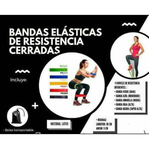 Bandas Fitness resistencia X5